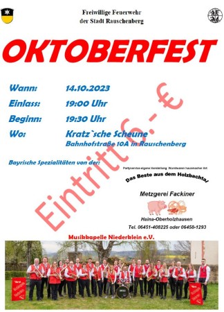 SAVE THE DATE ! Oktoberfest in Rauschenberg