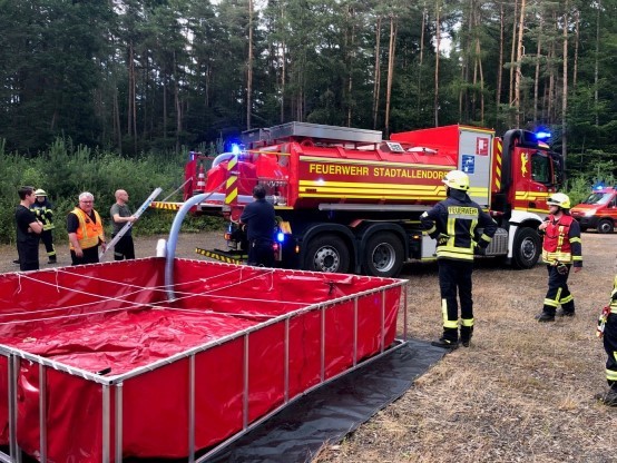 Waldbrandübung der Feuerwehren Rauschenberg und Kirchhain